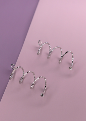 Подвеска спираль с камнем на конце 36 мм