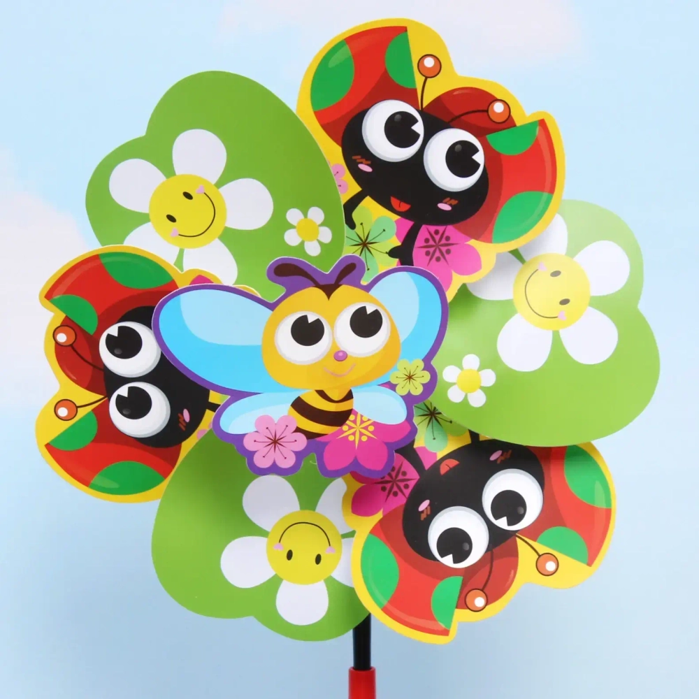 Ветрячок d-24 см «Солнечное лето» 48 см, микс