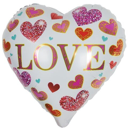 Фольгированный шар - сердце "Love" в ассортименте