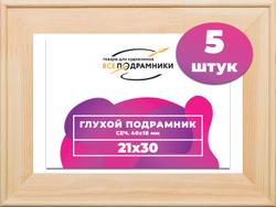 Глухой подрамник 21x30 см. сеч. 40х18 мм. (5 штук)