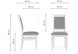 Деревянный стул Арнол серый / белый