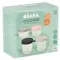 Набор из 4 стеклянных контейнеров Beaba Glass Baby Food Storage Containers Set of 4 Eucalyptus