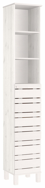 Шкаф для одежды 30х30х180, Джосси, распашной для одежды, для ванной комнаты деревянный, белый, Dipriz