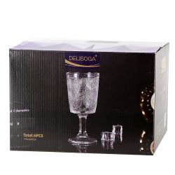 Набор бокалов для вина "Floristry.White" 6 шт. v=330мл (стекло) (подарочная упаковка)