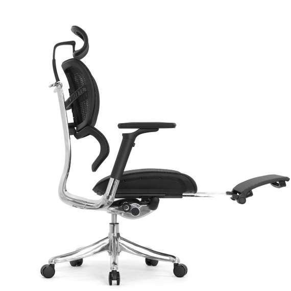 Кресло EXPERT 2 FLY RFYM 01 (сидение MAX с подножкой, подлокотник 6D(360), сетка черн/каркас черн)