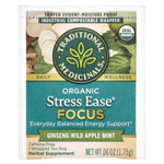 Traditional Medicinals, Organic Stress Ease® Focus, женьшень, дикое яблоко и мята, без кофеина, 16 чайных пакетиков в упаковке, 28 г (0,99 унции)