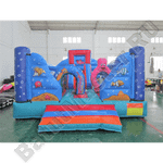 Коммерческий надувной батут "Морские обитатели"