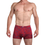 Мужские трусы-боксеры с цветочным принтом (Размер: M) (Цвет: черный)