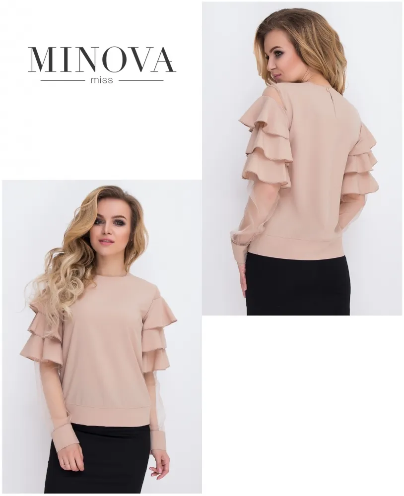Блуза 8578-капучино Minova