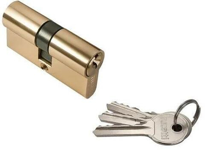 Ключевой цилиндр 60мм R60C золото