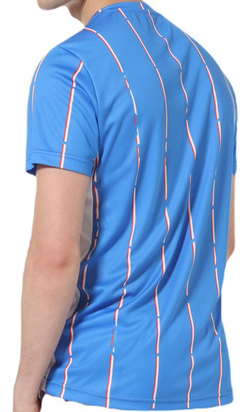 Мужская теннисная футболка Australian Ace T-Shirt With Stripes Print - blu zaffiro