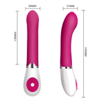 Темно-розовый вибратор 19,5см для стимуляции точки G Pretty Love Daniel G-spot Vibrator Dark Pink BI-014222
