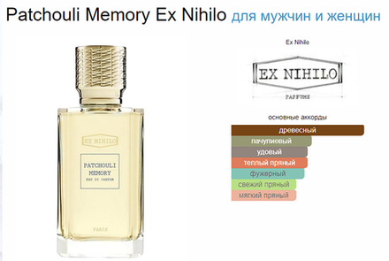 EX Nihilo Patchouli Memory 100 ml (duty free парфюмерия)