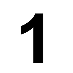 Цифра 1 для маркировки объёма секции цистерны