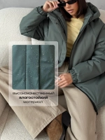 Куртка весенняя удлиненная с капюшоном