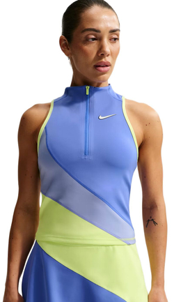 Женский топ теннисный Nike Court Slam Tank - sapphire/light thistle/light lemon twist/white