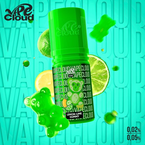 Vape Cloud Sour 0.05% - Lemon-Lime Gummy (Кислый лимонно-лаймовый мармелад) 30 мл.