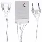 Гирлянда для дома ЗАНАВЕС ш1,5* в2,5 м 360 ламп LED, прозрач.пров, 8 реж, IP-20, Теплый белый (возможность соединения)