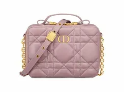 Сумка Dior Box Dior Caro на цепочке светло-розовый