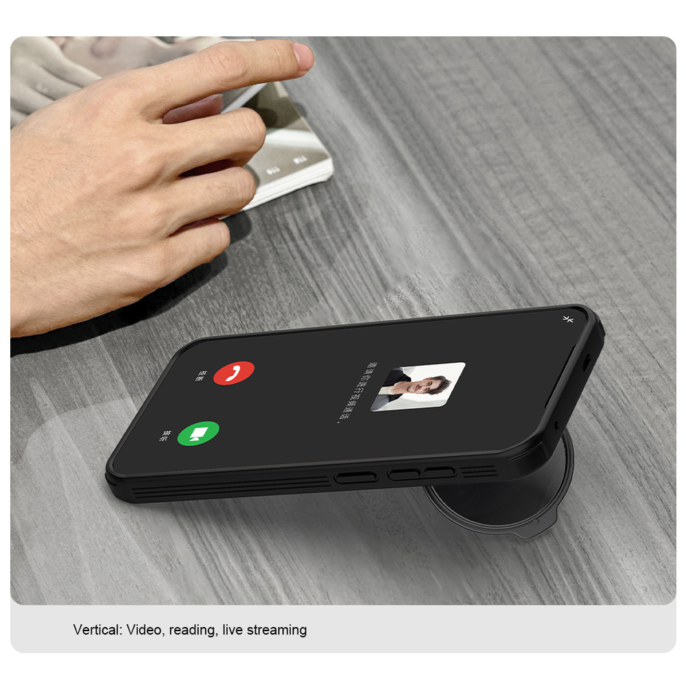 Чехол с MagSafe от Nillkin на Vivo X300 с прозрачной откидной крышкой, серия CamShield Prop Magnetic (версия с прозрачной крышкой объектива)