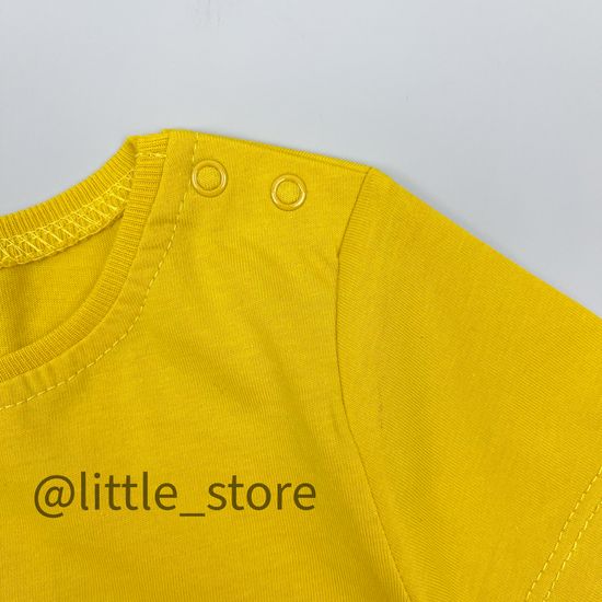 Футболка хлопковая "Машинки" горчица