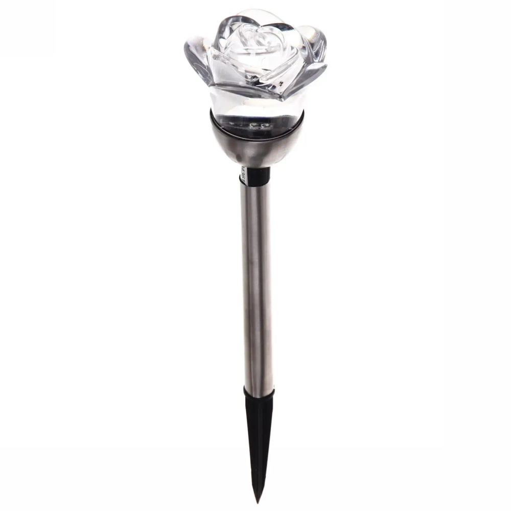 Фонарь садовый «Роза» 36*8см, 3 цвета, на солнечной батарее, металл