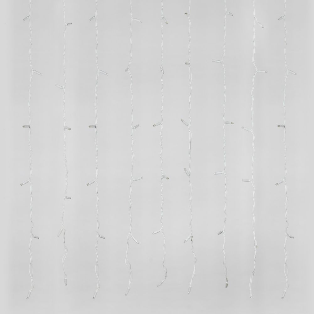 ULD-C2030-240-TWK MULTI IP67 Занавес светодиодный с эффектом мерцания. 3х2м. Соединяемый. 240 светодиодов. Разноцветный свет. Провод белый. TM Uniel.