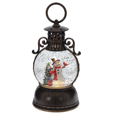 GAEM Изделие декоративное "Фонарь" (подсвет, муз, вьюга, 3хААА н/п +USB), D 10 см, L11 W11 H24 см