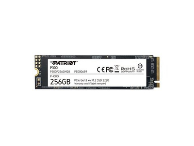 SSD накопитель Patriot P300 256ГБ, M.2 2280, PCIe 3.0 x4, NVMe [P300P256GM28]