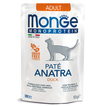 Пауч Monge Cat Monoprotein для взрослых кошек с уткой