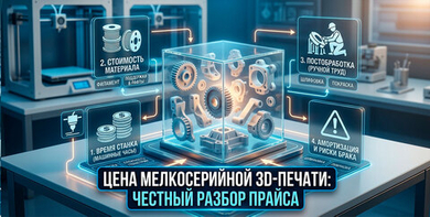 Как формируется цена на мелкосерийную 3D-печать в Новосибирсе: честный разбор прайса