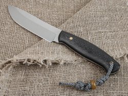 Нож для бушкрафта "Гефест", сталь VG-10/Elmax, рукоять карбон (черный спейсер)
