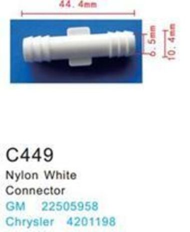 Клипса для крепления внутренней обшивки а/м Крайслер пластиковая (100шт/уп.) Forsage клипса C0449(Chrysler)