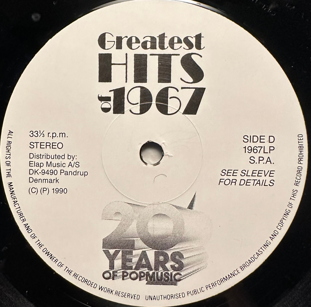 Greatest Hits Of 1967 2LP (Европа 1990г.)