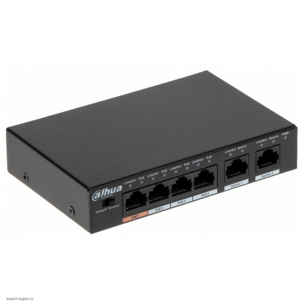 Коммутатор Dahua DH-PFS3006-4ET-60 4x100Mb 4PoE