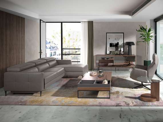 Кресло-реклайнер Angel Cerda 5092, серая кожа