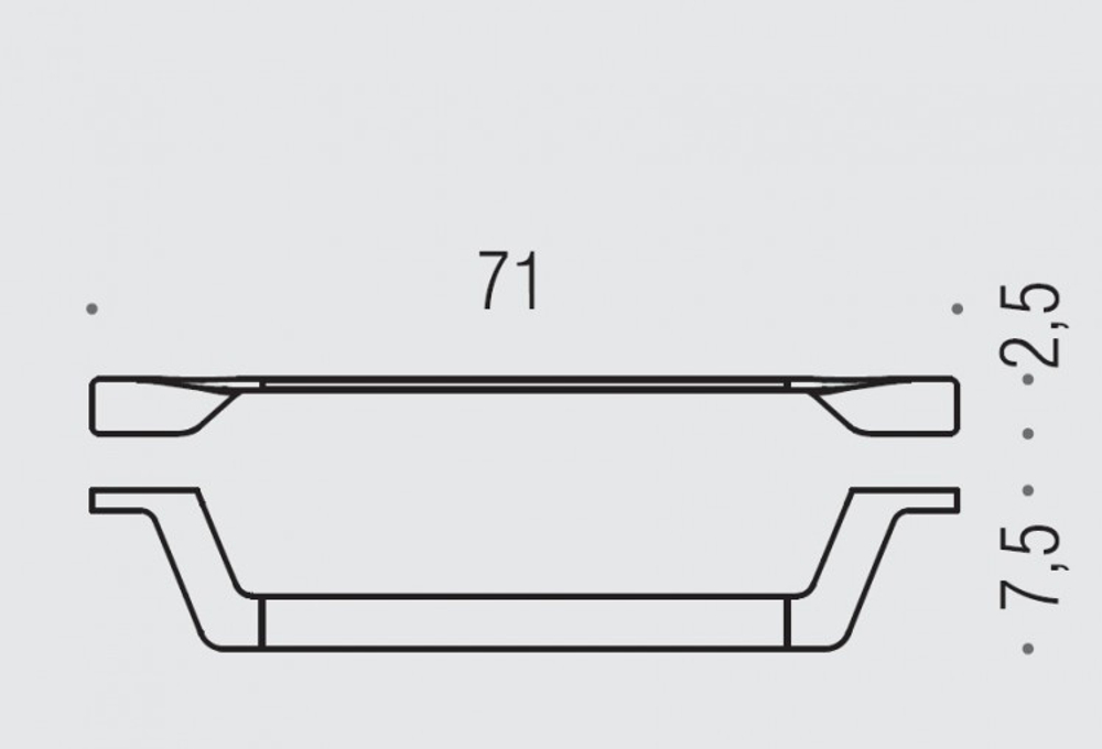 Держатель для полотенца 71см. Colombo Alize  B2511 хром