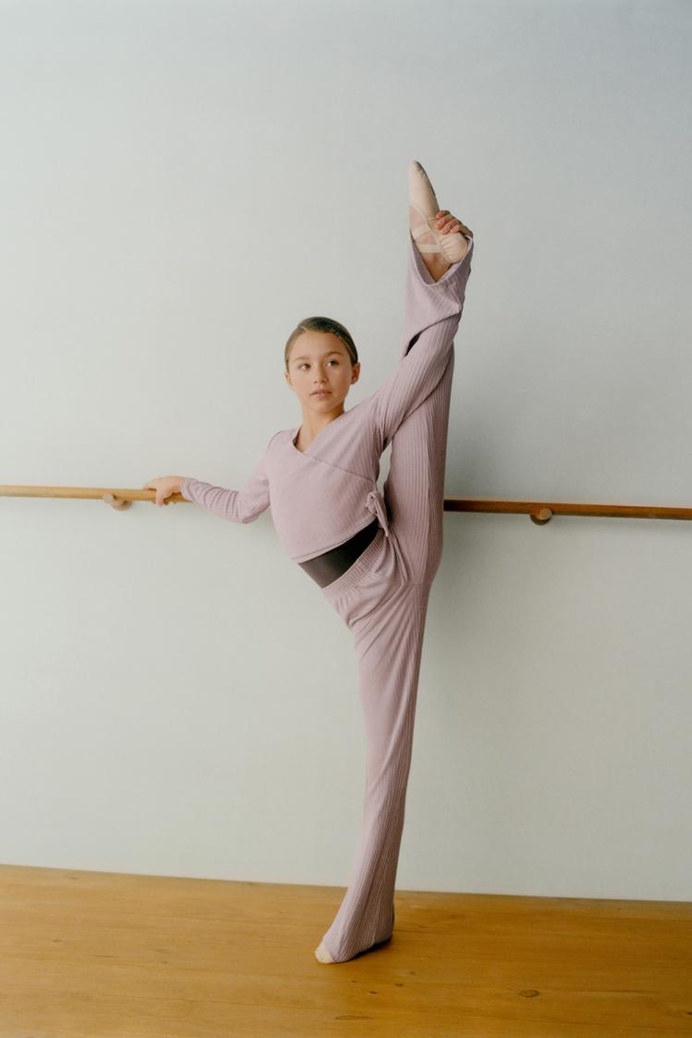 ZARA БРЮКИ FLARE В РУБЧИК, ТЕЛЕСНО-РОЗОВЫЙ