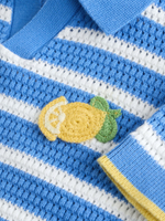 Поло вязаное для мальчика Next AA9-506, Синий, Белый