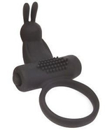 Черное эрекционное виброкольцо Sex Expert (Цвет: черный)