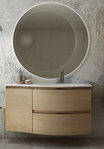 Мебель для ванной чаша справа Cezares VAGUE 104 Rovere tabacco 54834+54836