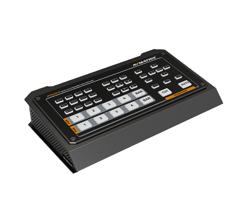 Видеомикшер AvMatrix HVS0401E, компактный, стример, 4CH, HDMI/DP, USB/LAN