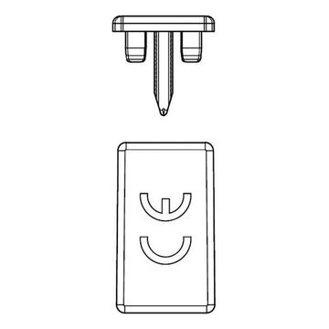 Заглушка для шины 2 полюса, 16мм.кв. Schrack Technik BSB00110--