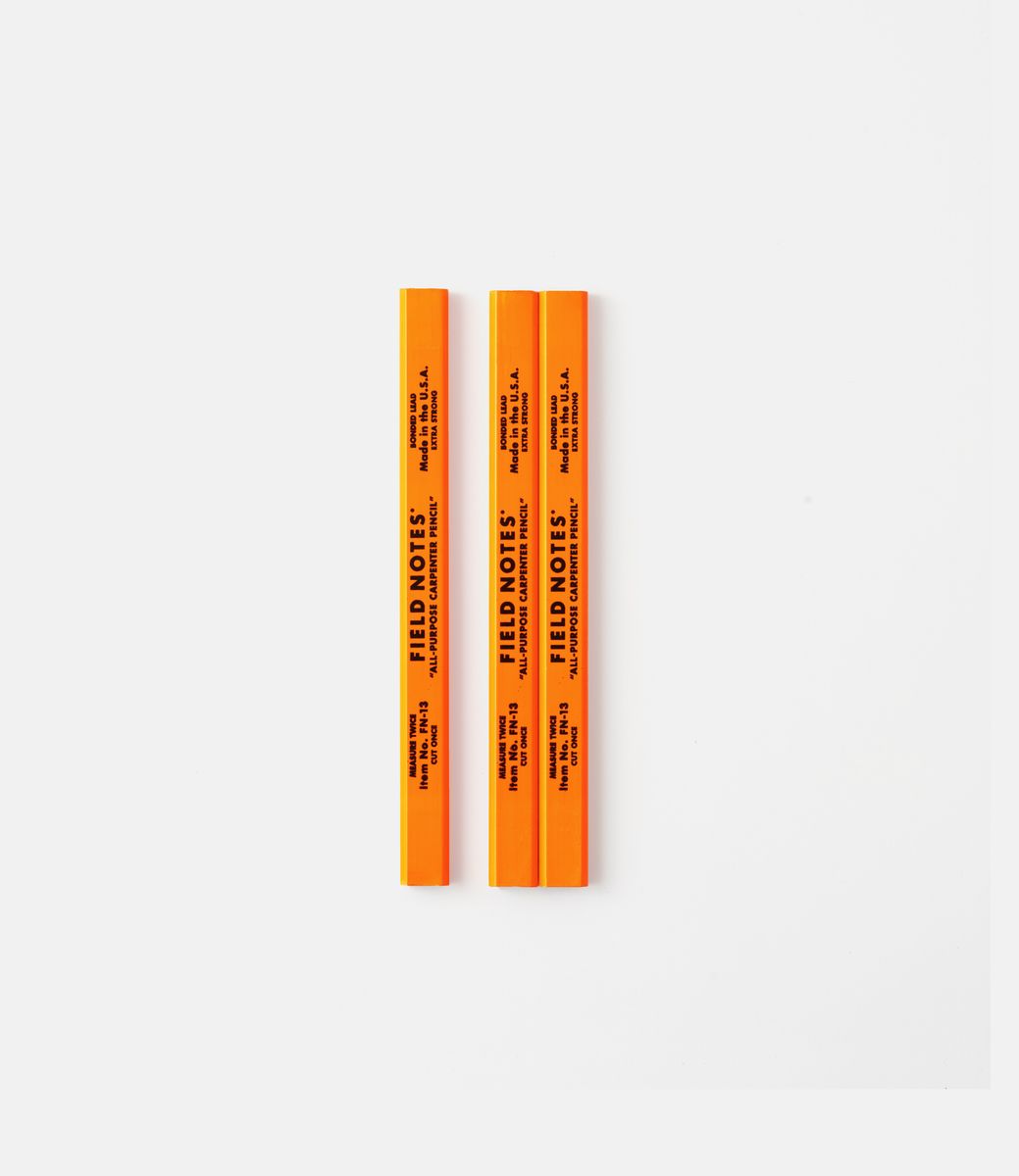Field Notes Carpenter Pencil 3-Pack orange — набор плотницких карандашей