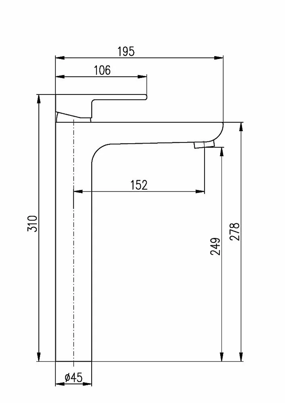 Смеситель для раковины Rav-Slezak VLTAVA VT430.5CMAT