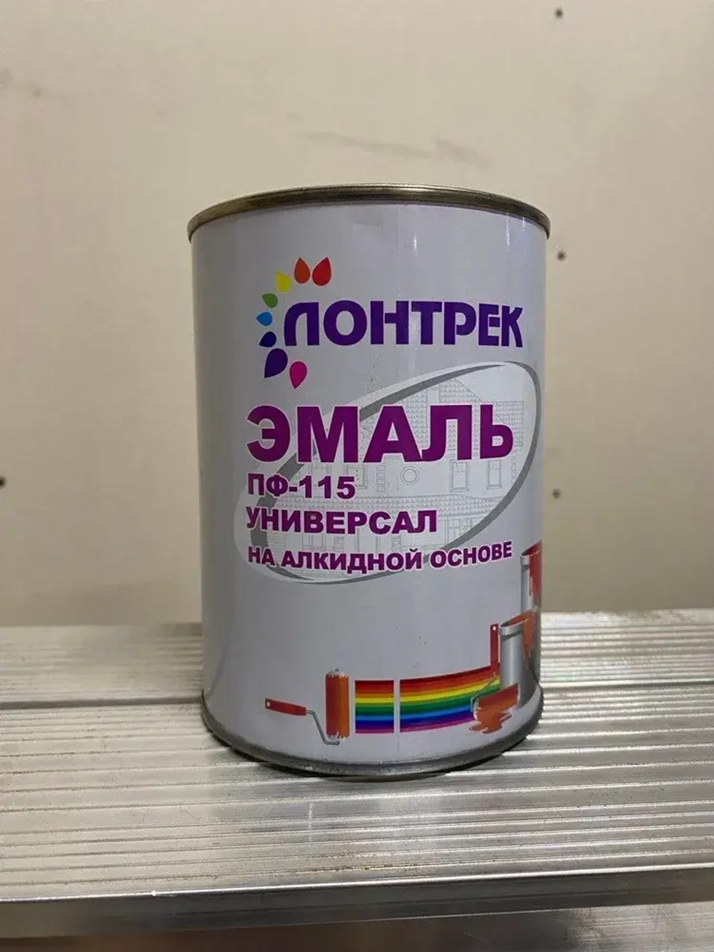 Эмаль ПФ-115 по металлу дереву зеленая 1 кг