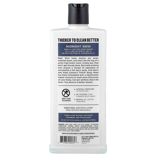 Duke Cannon Supply Co., Thick®, гель для душа, полночное купание, 532 мл (18 жидк. унций)
