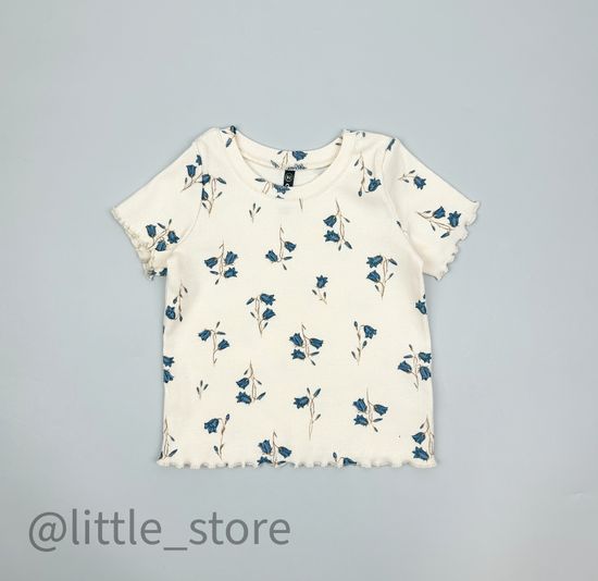 Футболка хлопковая "Цветочная фантазия" колокольчики