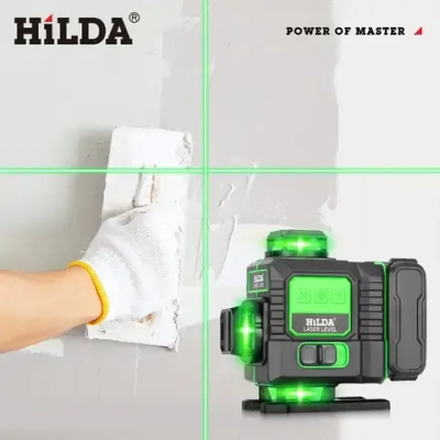 HILDA Лазерный уровень нивелир 4D/16 линий,Вращающийся абажур для лампы,Батарея емкостью 6000 мАч/Праздничные подарки