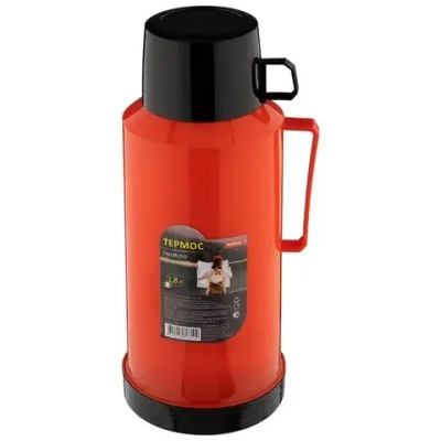 Термос в пластиковом корпусе со стеклянной колбой CALOROSO, 1,8 л